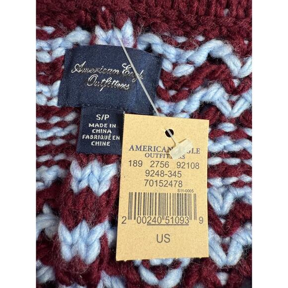 NEW American Eagle Chunky Knit Sweater Womens Size Small Oversized Short Sleeve - Picture 9 of 10